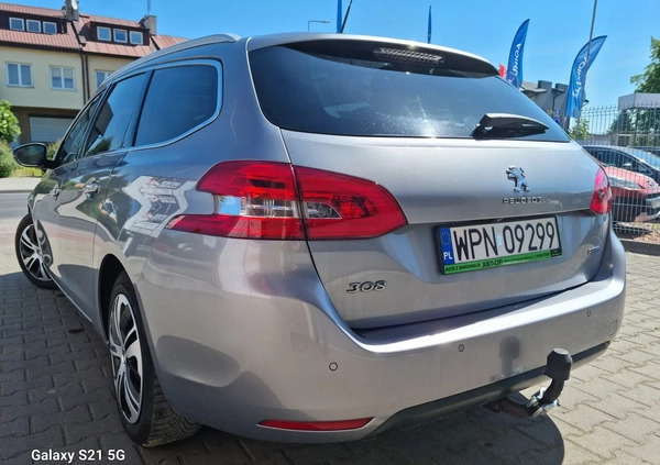 Peugeot 308 cena 32900 przebieg: 209000, rok produkcji 2015 z Płońsk małe 254